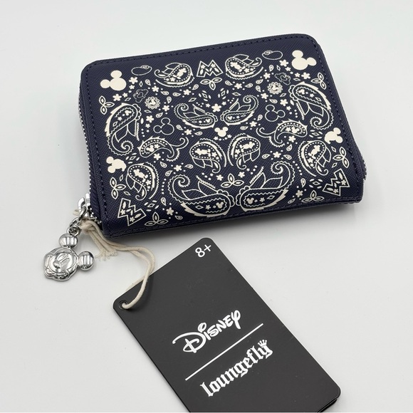 Loungefly Handbags - Loungefly Disney Navy Paisley Mickey Mouse
Zip-Around Wallet